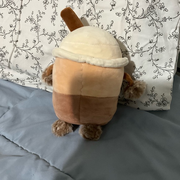 New no tag Adorable Cream and Brown Stuffed Bubble Tea Toy - Picture 3 of 6